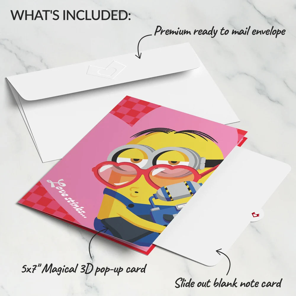 Lovepop Minions Love Stinks Pop-Up Card