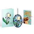 Lovepop Shine Bright Twilight Bloom Birthday Suncatcher Card and Golden Energy Sentiment Set Glass