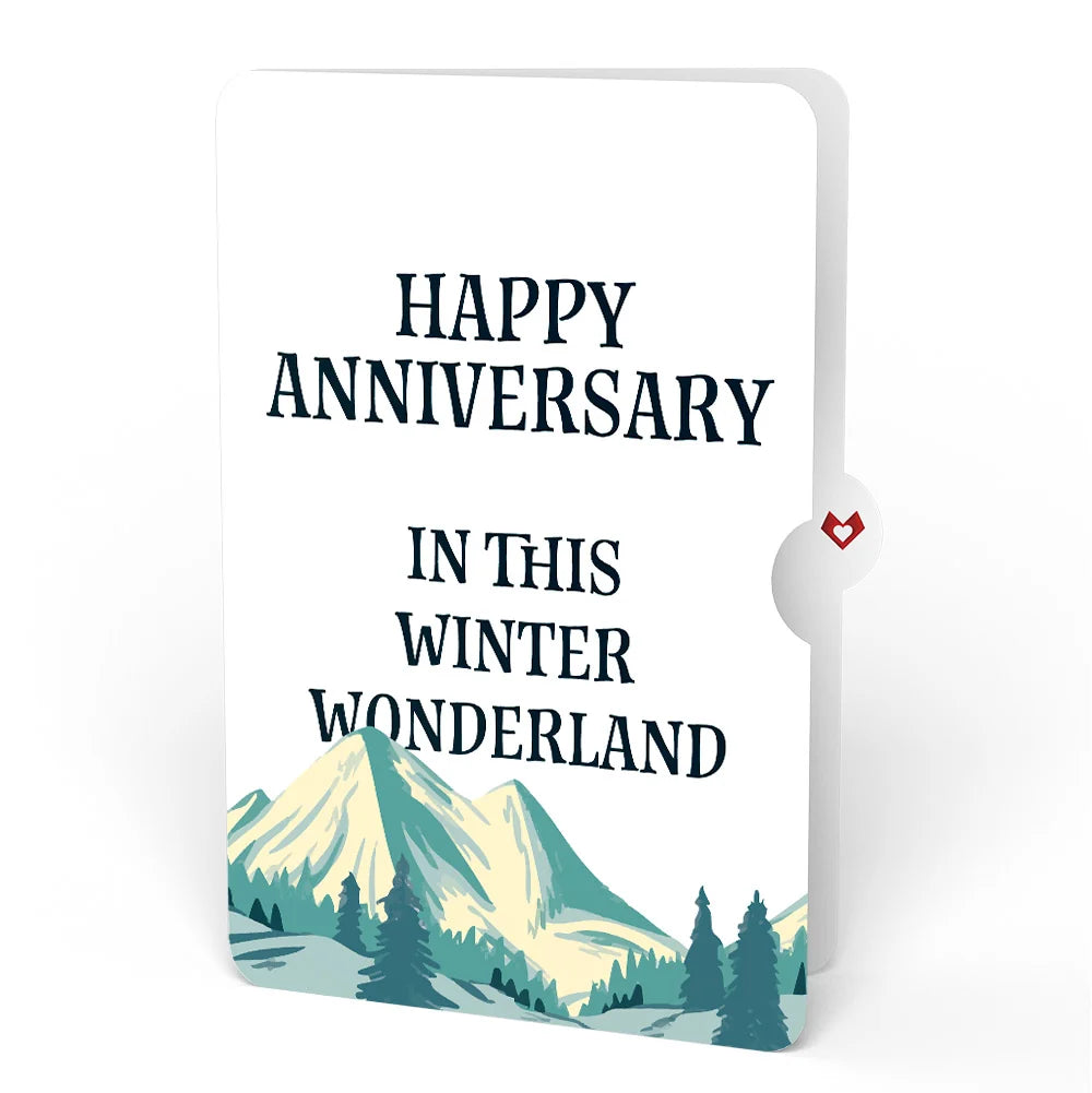 Lovepop Mountain Snowboard Adventure Anniversary Pop-Up Card and Sentiment Set Cream