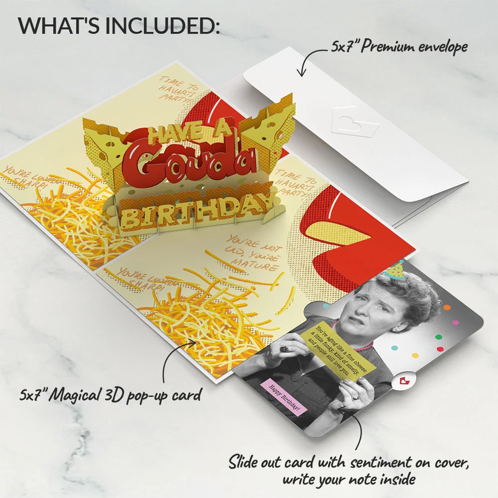 Lovepop Gouda Birthday Pop-Up Card and Sentiment Set for Any Woman