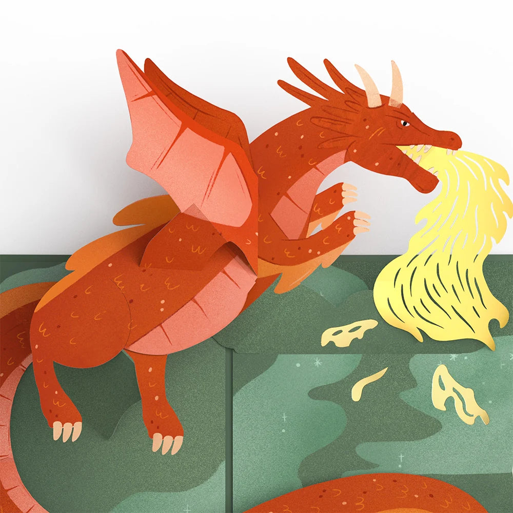 Lovepop Fired Up for Your Birthday Dragon Pop-Up Card and 90th Kick It Up Sentiment Set
