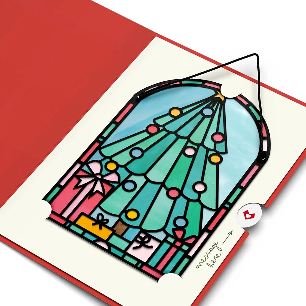 Lovepop Merry Christmas Tree Suncatcher Card