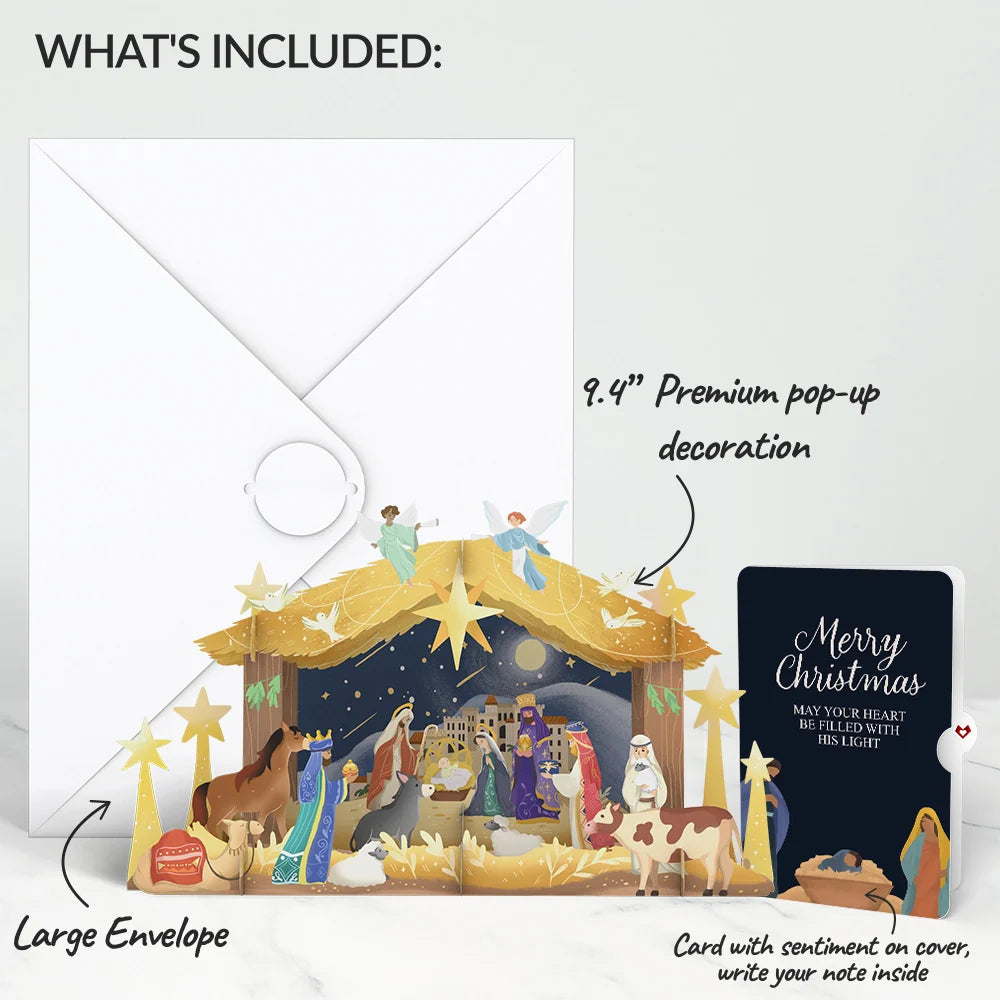 Lovepop Nativity Christmas Giant Pop-Up Gift and Sentiment Set
