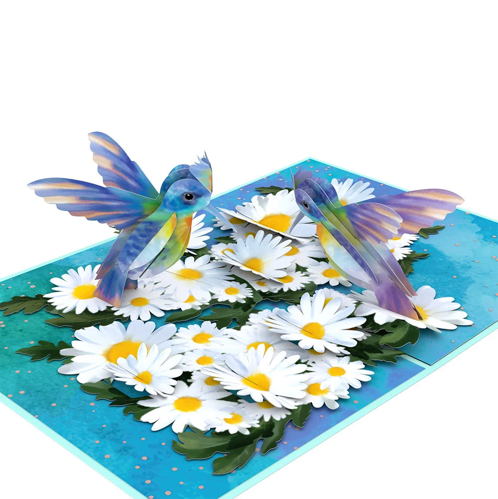 Lovepop Daisy Patch Hummingbirds Birthday Pop-Up Card and Sentiment Set