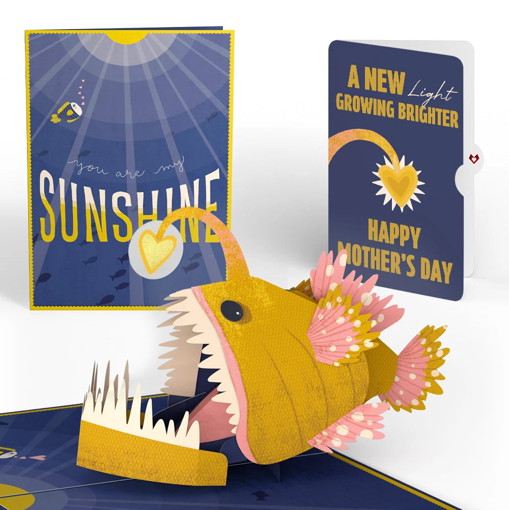 Lovepop You Are My Sunshine Anglerfish Mother’s Day Pop-Up Card and Sentiment Set for New Mom