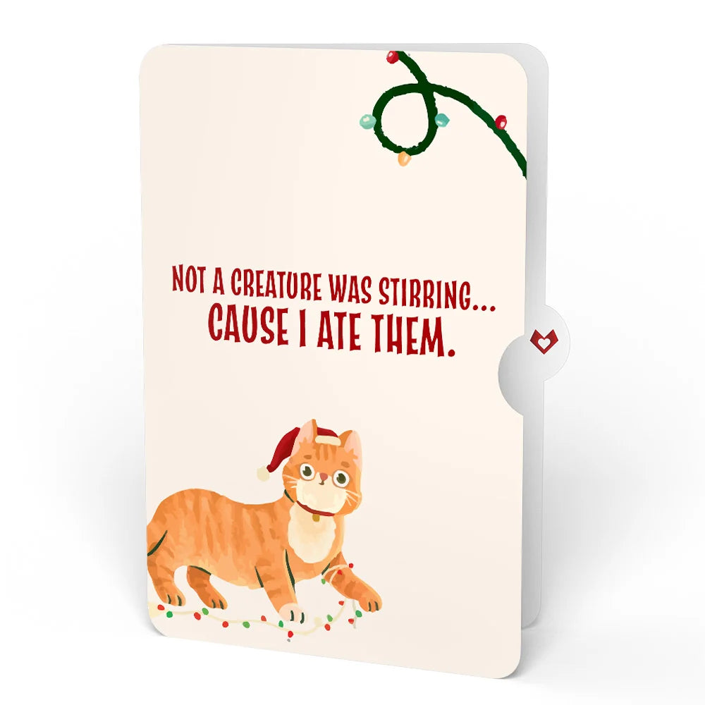 Lovepop Winter Starlight Suncatcher Bouquet and Hungry Cat Christmas Sentiment Set Glass