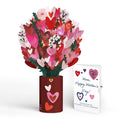 Lovepop Whimsical Hearts Mother’s Day Light-Up Bouquet and Sentiment Set for Mom Vase