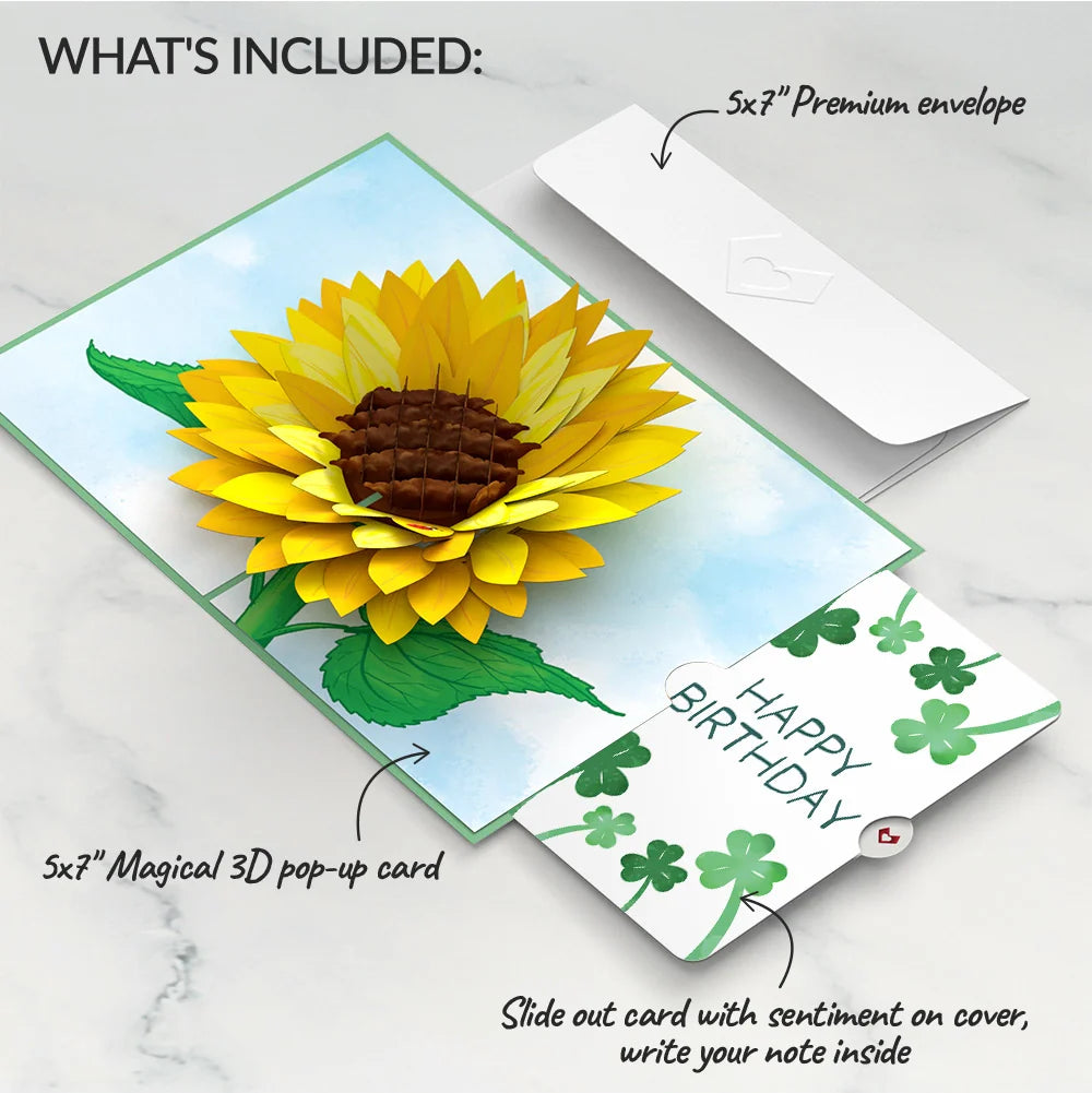 Lovepop Sunflower Bloom Birthday Pop-Up Card and Sentiment Set