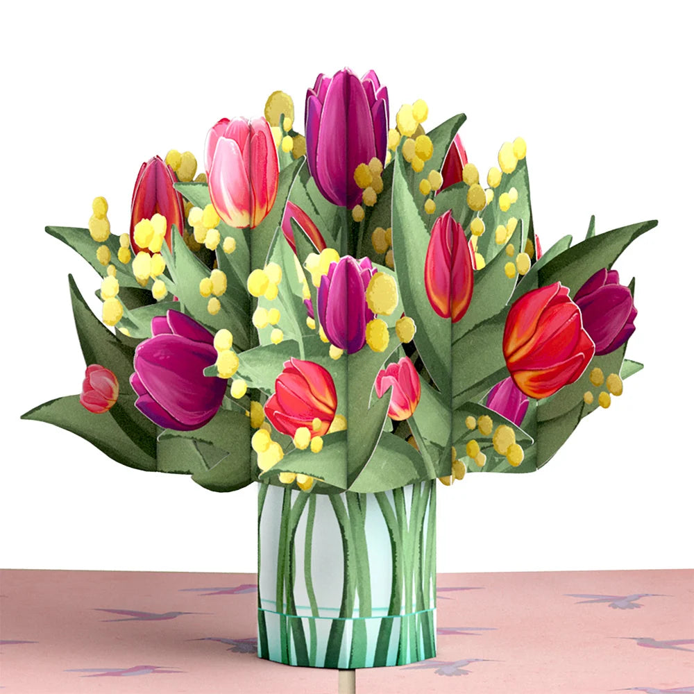 Lovepop Cheerful Tulips Mother’s Day Pop-Up Card and Like A Mom To Me Sentiment Set
