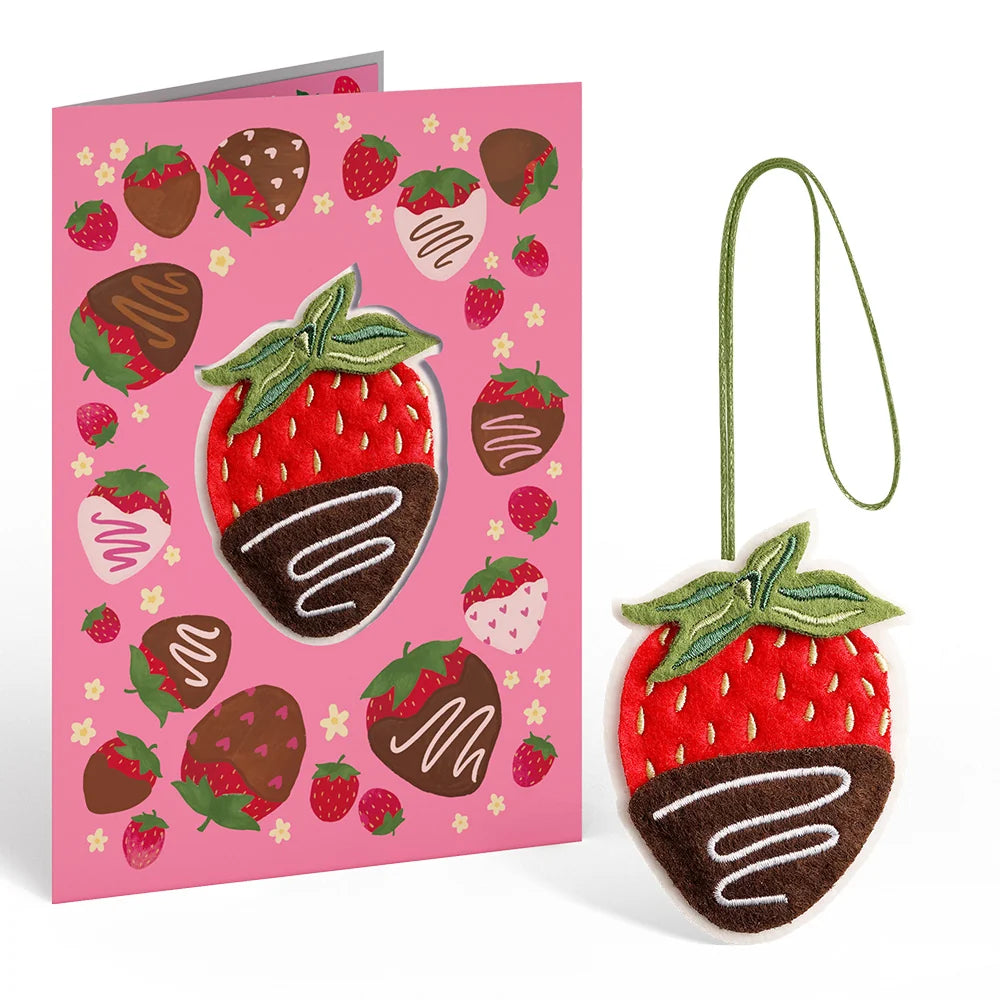Lovepop Sweet Strawberry HeartFelt Charm Card