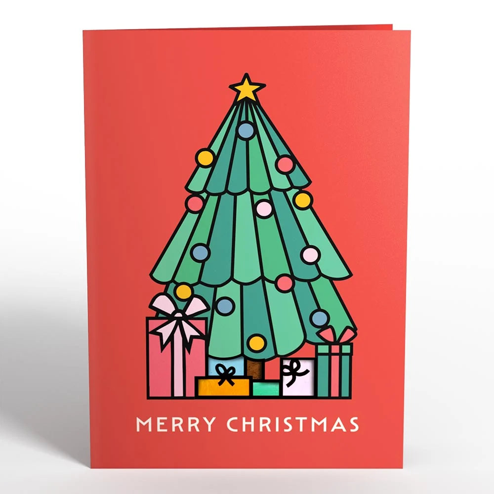 Lovepop Merry Christmas Tree Suncatcher Card