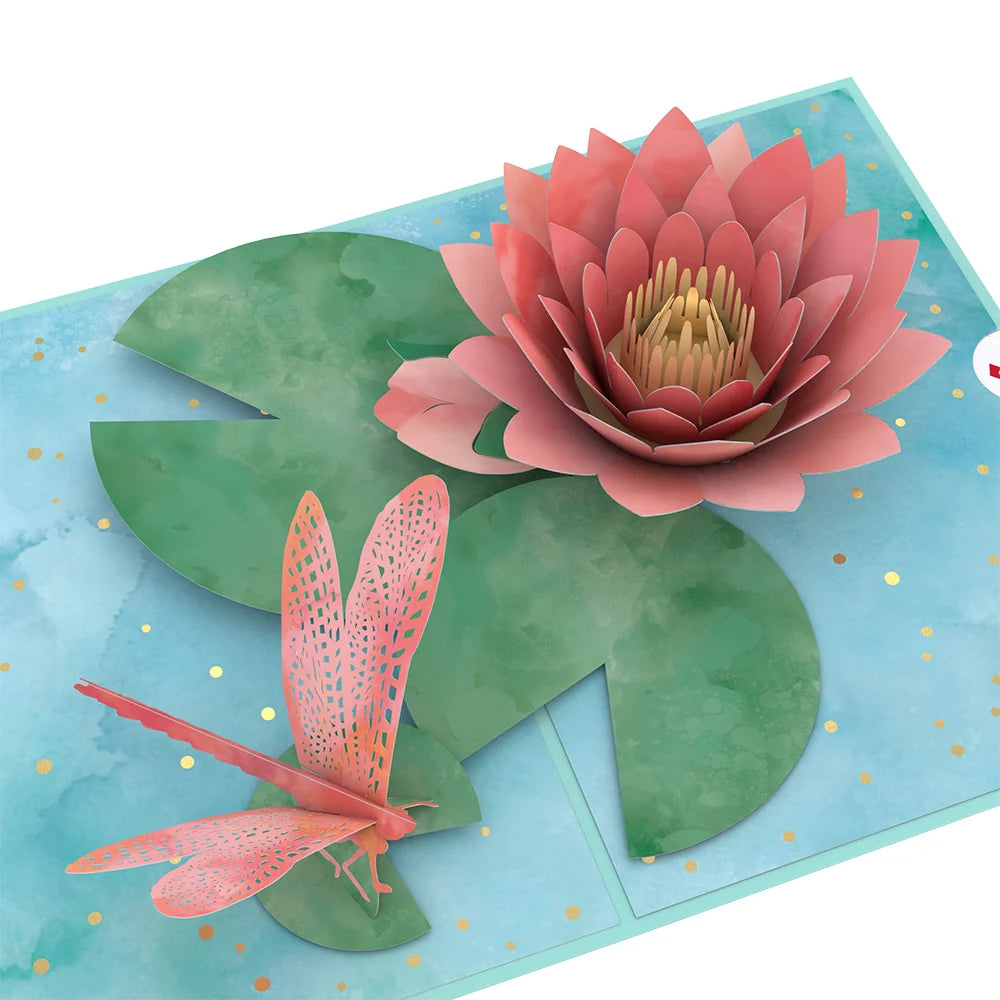 Lovepop Water Lily Dragonfly Mother’s Day Pop-Up Card and Sentiment Set for Step-Mother