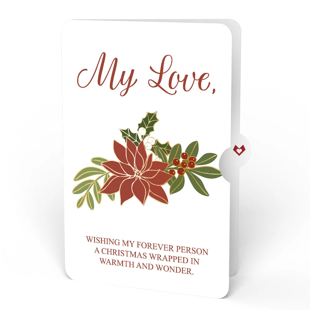 Lovepop Christmas Joy Wreath and Poinsettia Love Sentiment Set for Partner