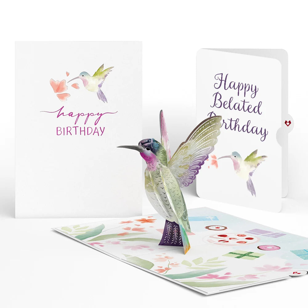 Lovepop Hummingbird Belated Birthday Pop-Up Card and Sentiment Set