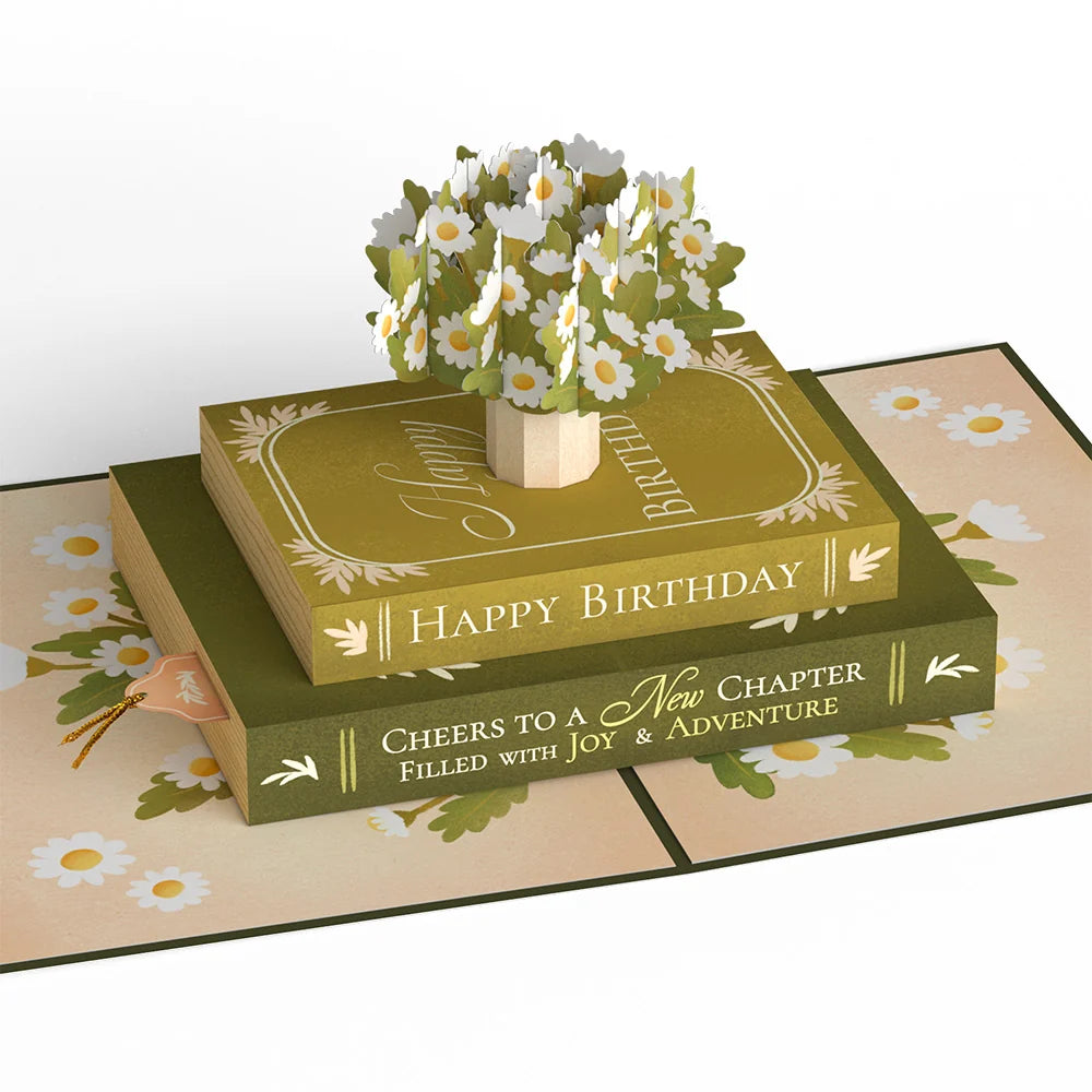 Lovepop Cheers to a New Chapter 70th Birthday Pop-Up Card and Sentiment Set Cream
