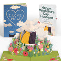 Lovepop I Love Mew Cats Valentine Pop-Up Card and Sentiment Set for Husband