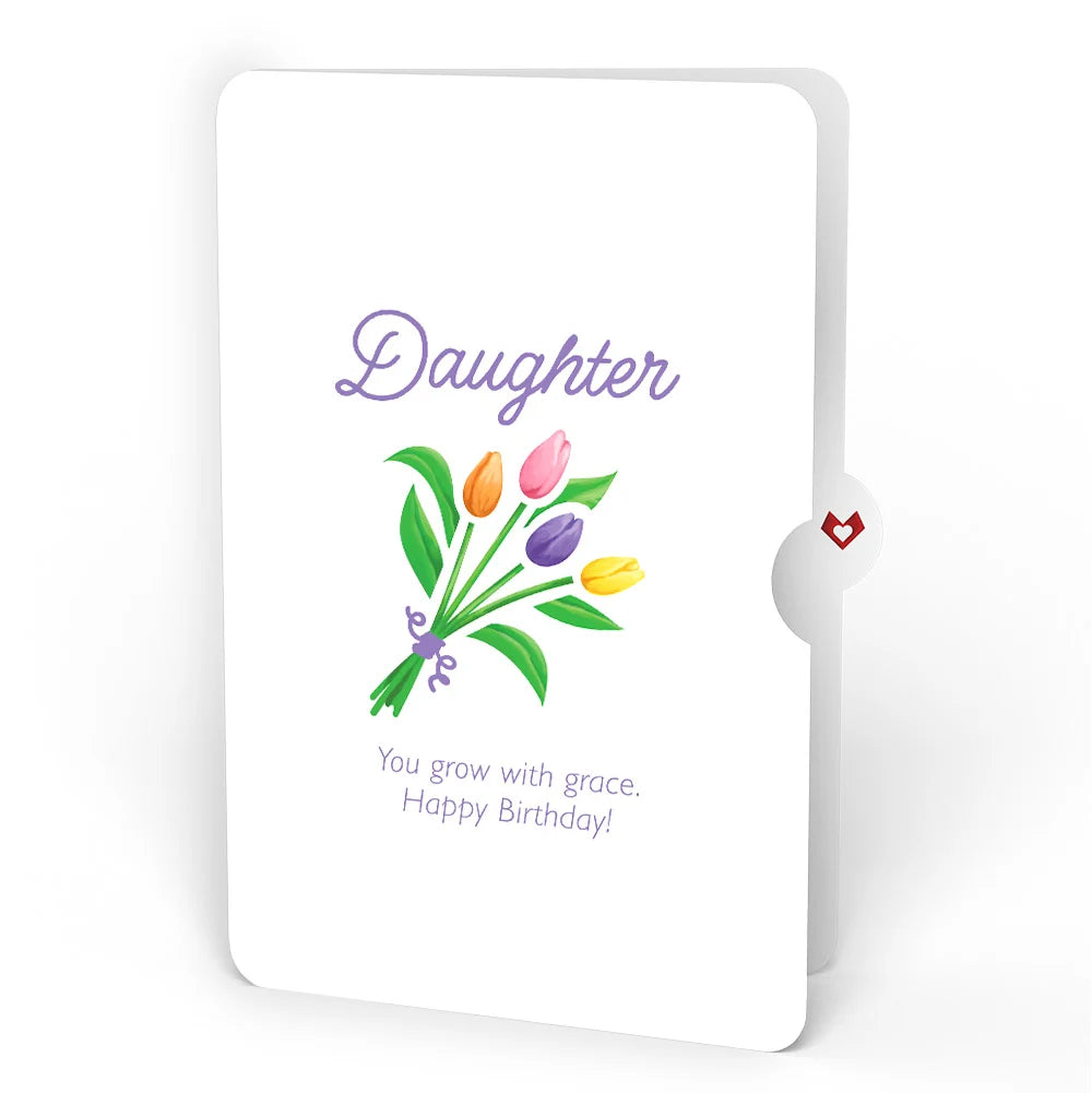 Lovepop Tulips Birthday Pop-Up Card and Spring Tulips Sentiment Set for Daughter Vase