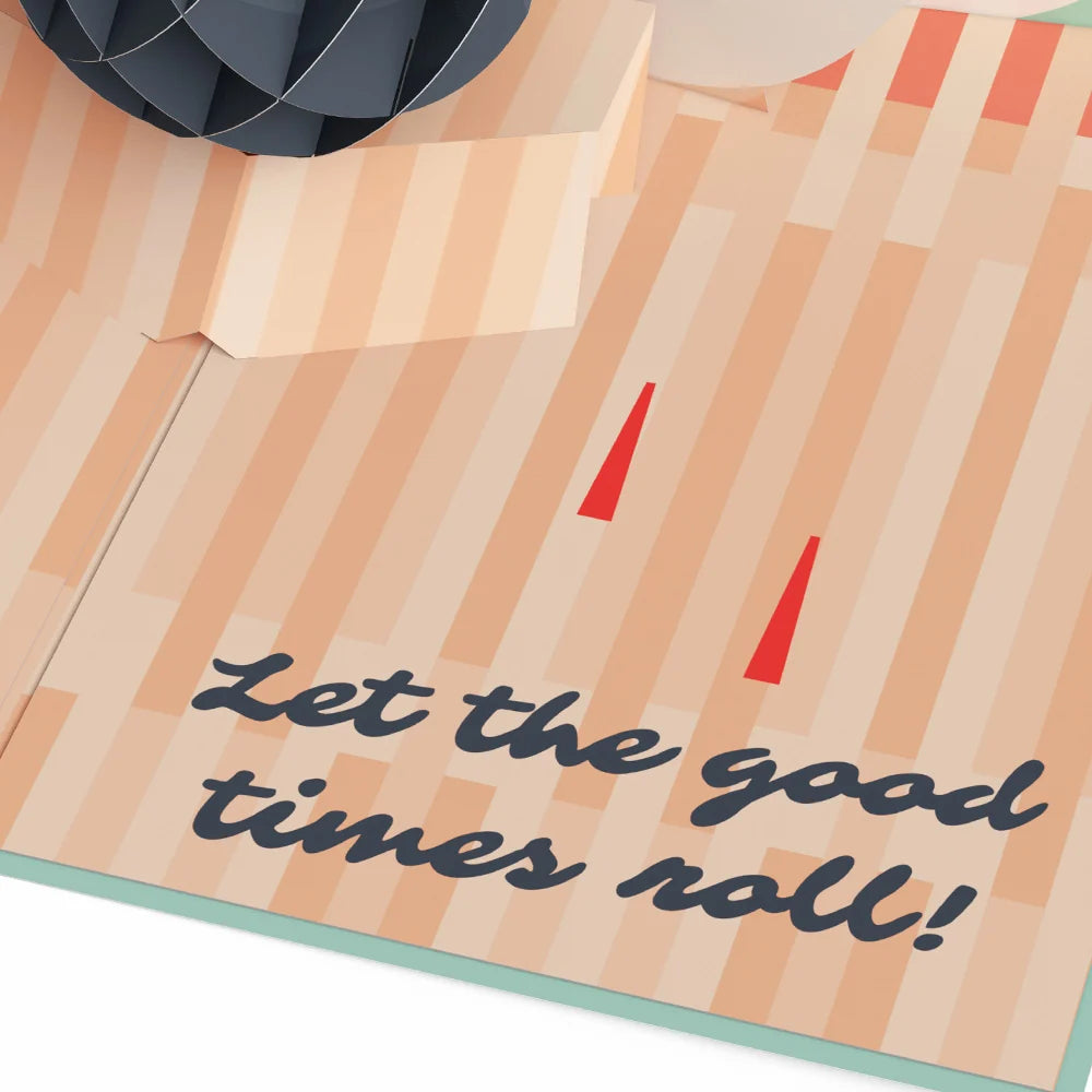 Lovepop Retro Bowling Birthday Pop-Up Card