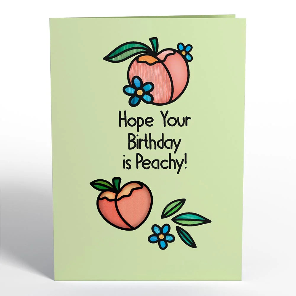 Lovepop Peachy Birthday Peaches Suncatcher Card