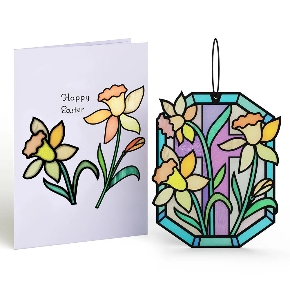 Lovepop Happy Easter Daffodil Suncatcher Card