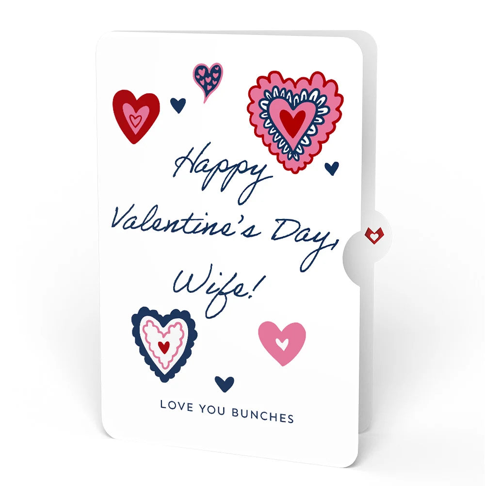 Lovepop Vintage Floral Love You Heart Valentine Pop-Up Card and Sentiment Set for Wife
