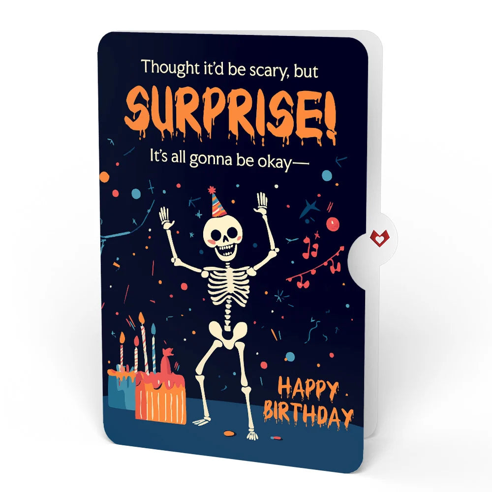 Lovepop Wildflower Birthday Bouquet and Surprise Skeleton Sentiment Set Vase
