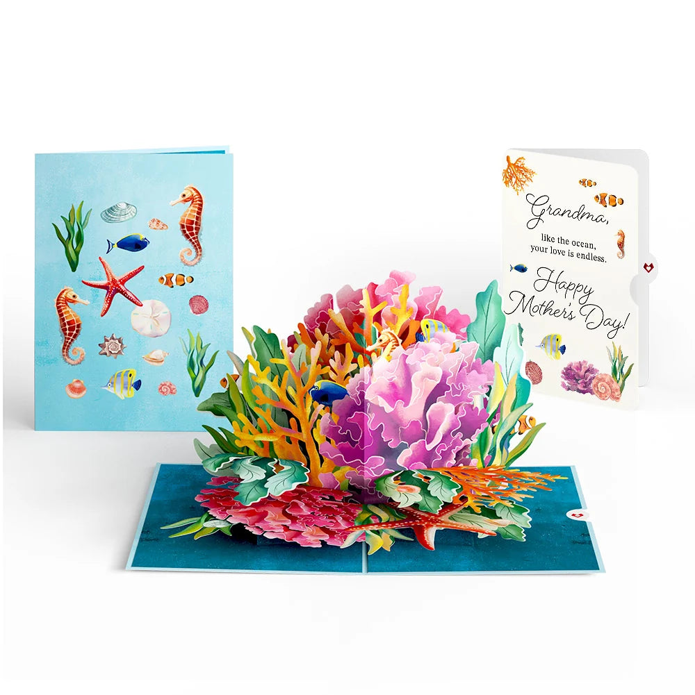 Lovepop Coral Reef Wonders Mother’s Day Pop-Up Card and Sentiment Set for Grandma