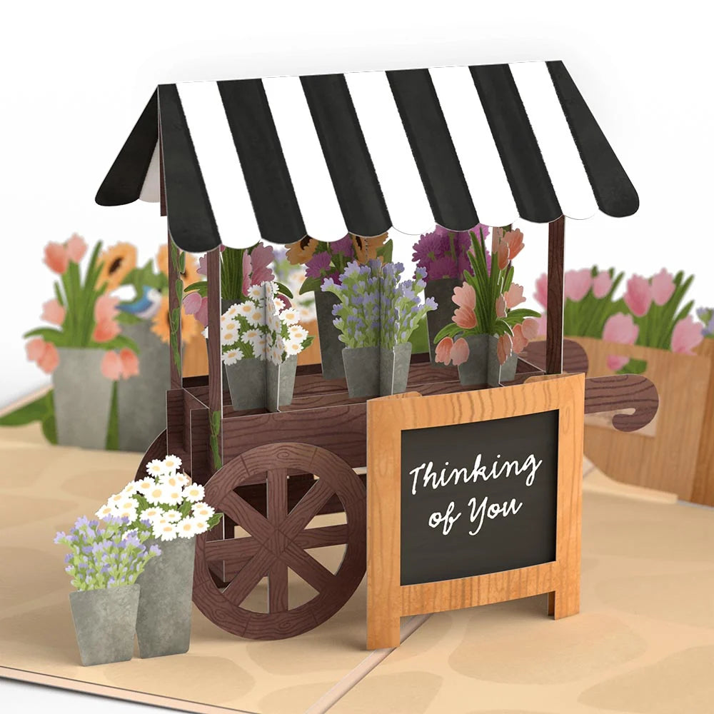 Lovepop Thinking of You Flower Cart Mother’s Day Pop-Up Card and Sentiment Set for Sister Basket