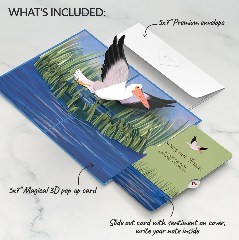 Lovepop Pelican in the Marsh Wedding Pop-Up Card and Sentiment Set