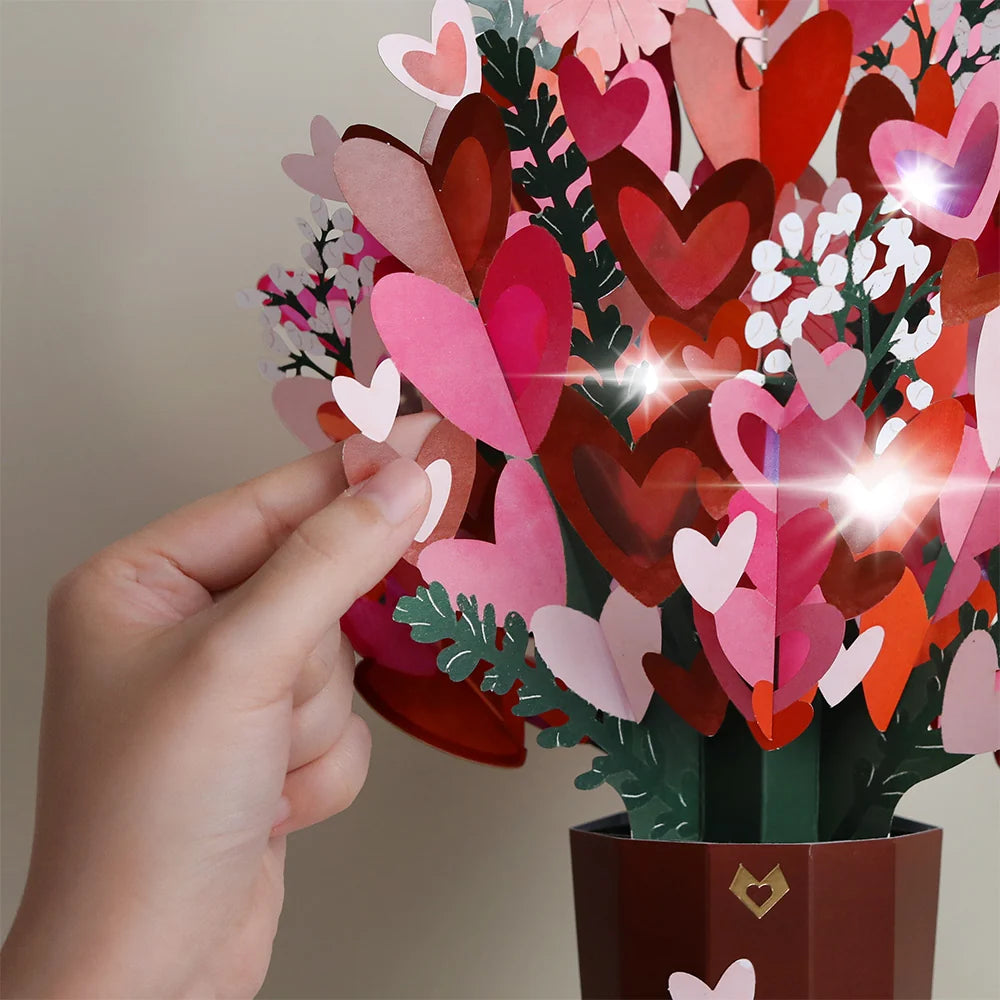 Lovepop You Light Up My Life Light-Up Pop-Up Card & Bouquet Bundle