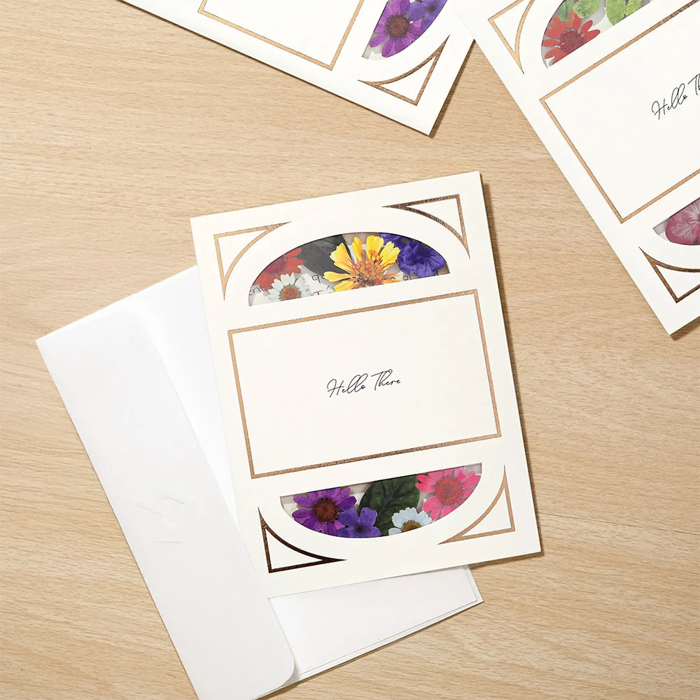 Lovepop Cheerful Brights (Assorted 12-Pack) – Petal Pressed ‘Hello There’ Notecards