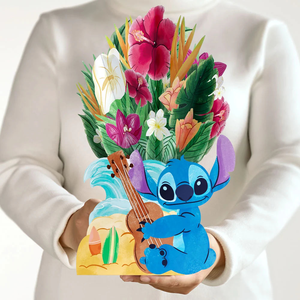 Lovepop Disney’s Stitch Birthday Pop-Up Card & Flower Buds Bouquet Bundle