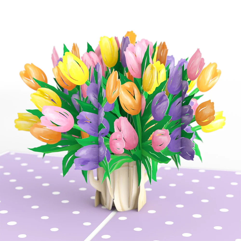 Lovepop Tulips Birthday Pop-Up Card and Spring Tulips Sentiment Set for Daughter Vase