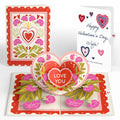Lovepop Vintage Floral Love You Heart Valentine Pop-Up Card and Sentiment Set for Wife