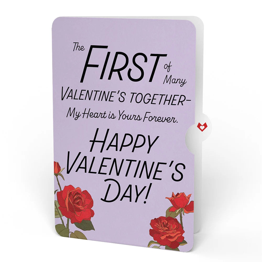 Lovepop Romantic Red Roses My Heart Is Yours Forever Valentine Bouquet and Sentiment Set Vase