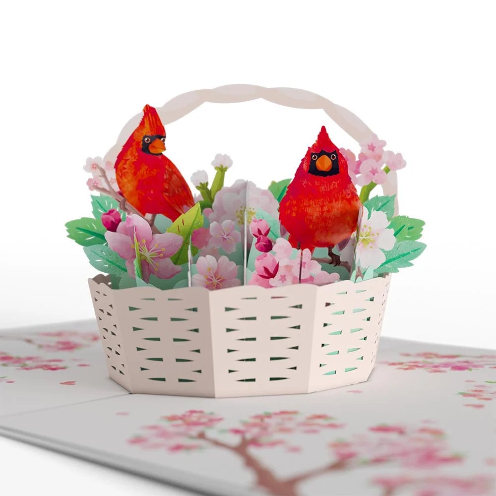 Lovepop Cherry Blossom Basket with Cardinals Mother’s Day Pop-Up Card and Sentiment Set for Grandma