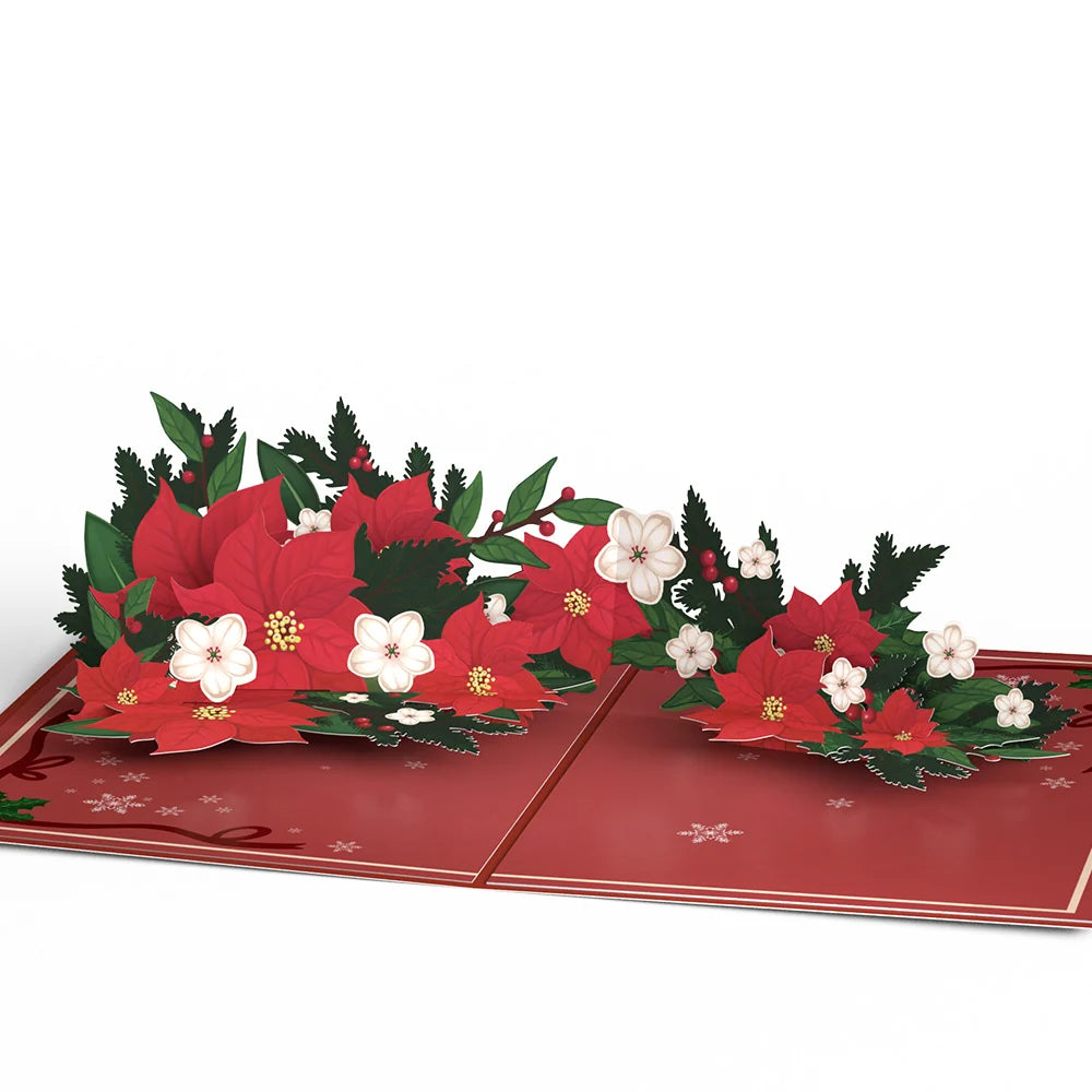 Lovepop Poinsettia & Pine Pop-Up Card