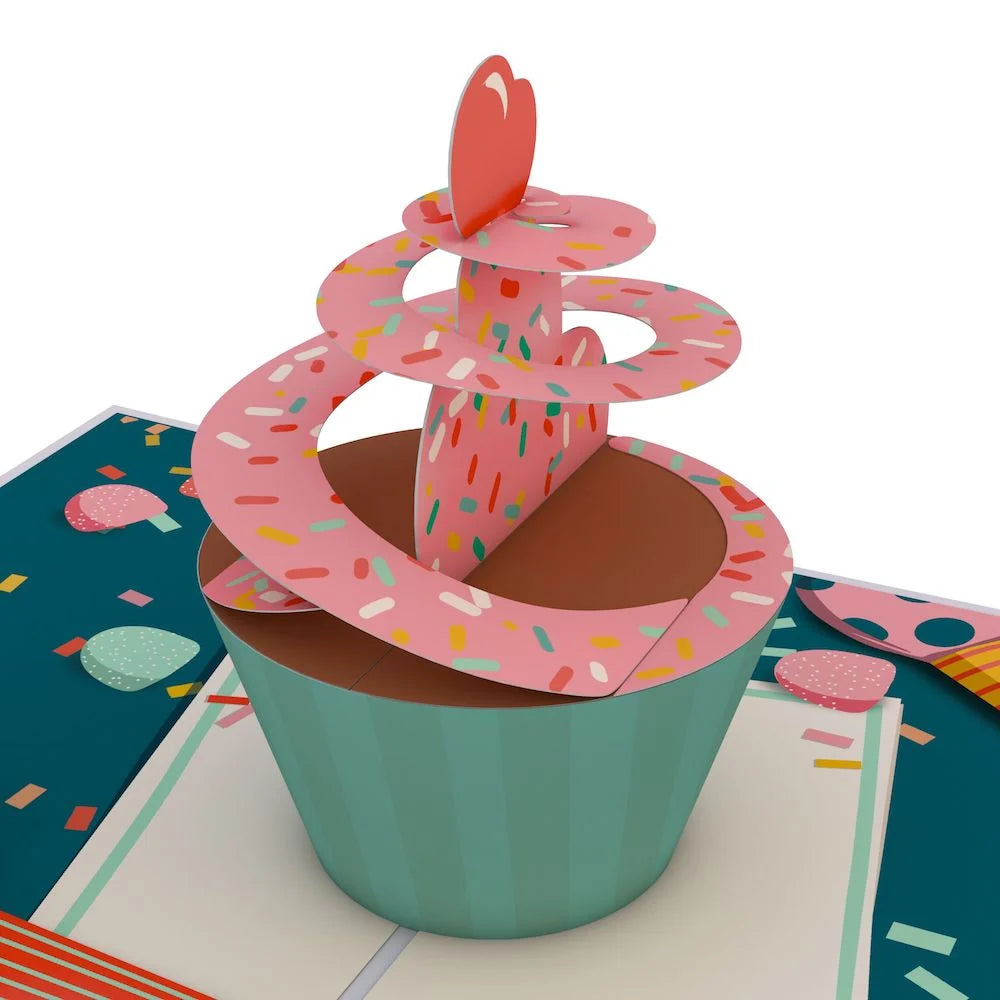 Lovepop 30th Birthday Cupcake Pop-Up Card and Sentiment Set Candle