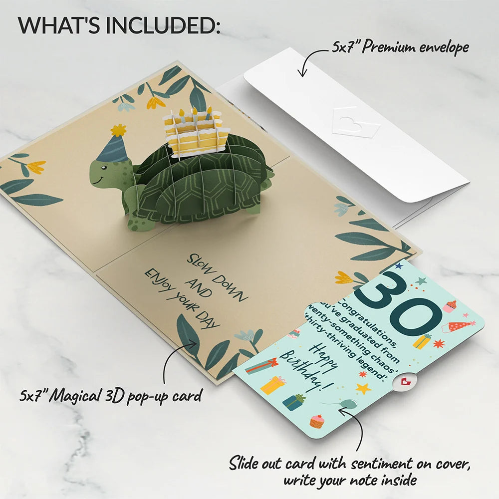 Lovepop Shell-ebrate 30th Birthday Turtle Pop-Up Card and Sentiment Set