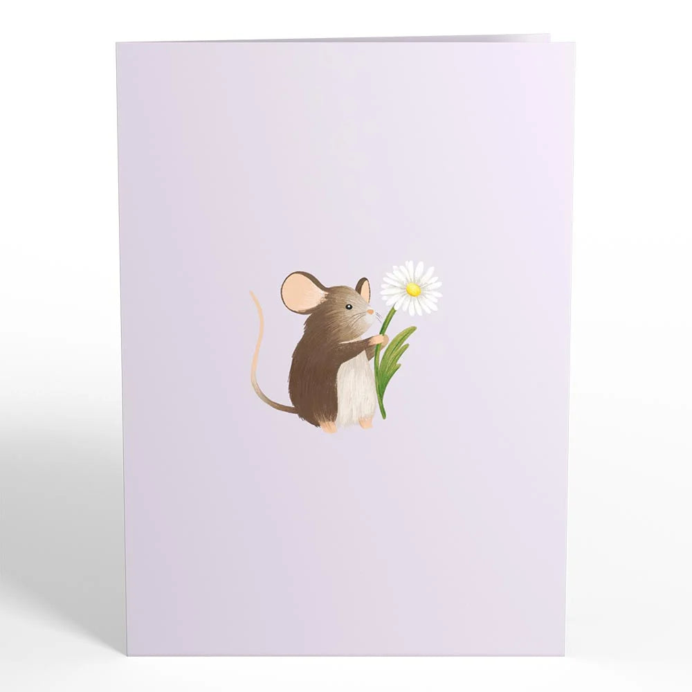 Lovepop Field Mouse in the Flowers Pop-Up Card