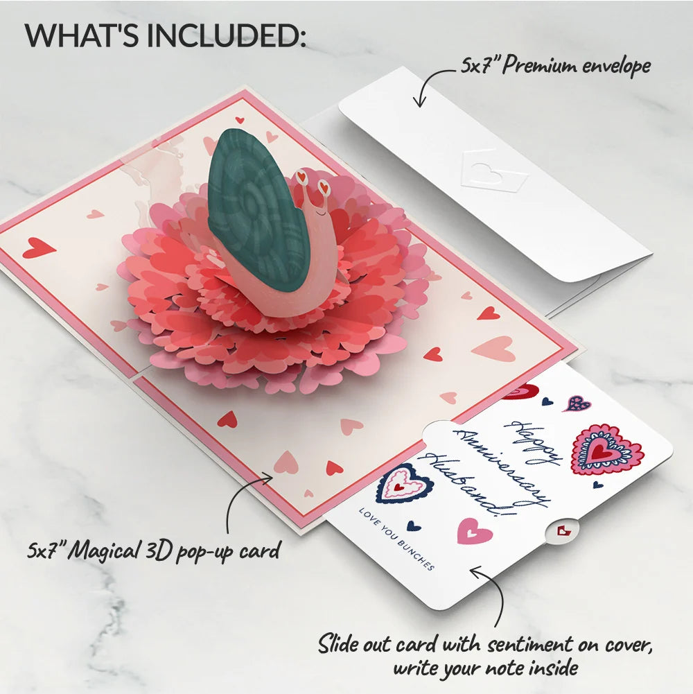 Lovepop Love You Slow Much Snail Anniversary Pop-Up Card and Sentiment Set for Husband