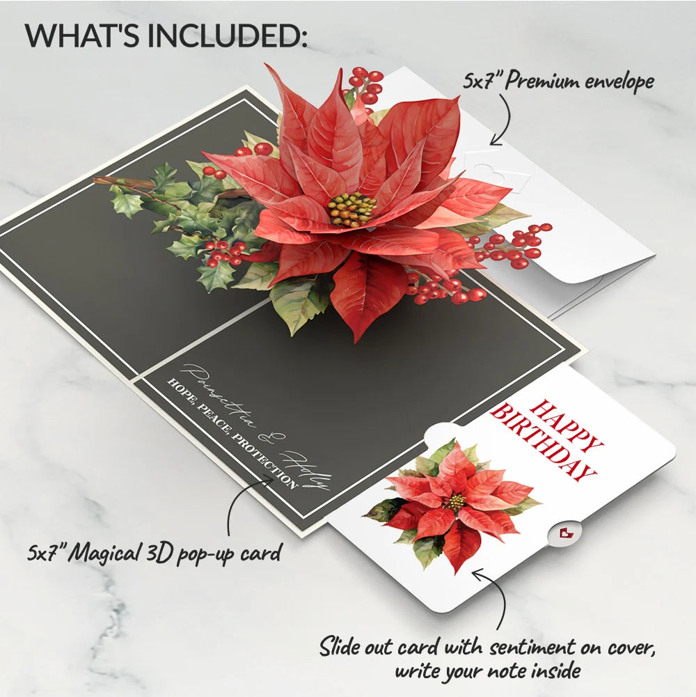 Lovepop Born to Bloom: December Birth Month Flowers Pop-Up Card and Sentiment Set