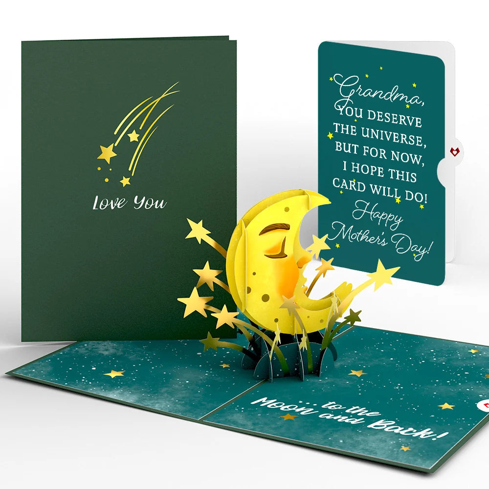 Lovepop Love You to the Moon and Back Mother’s Day Pop-Up Card and Sentiment Set for Grandma