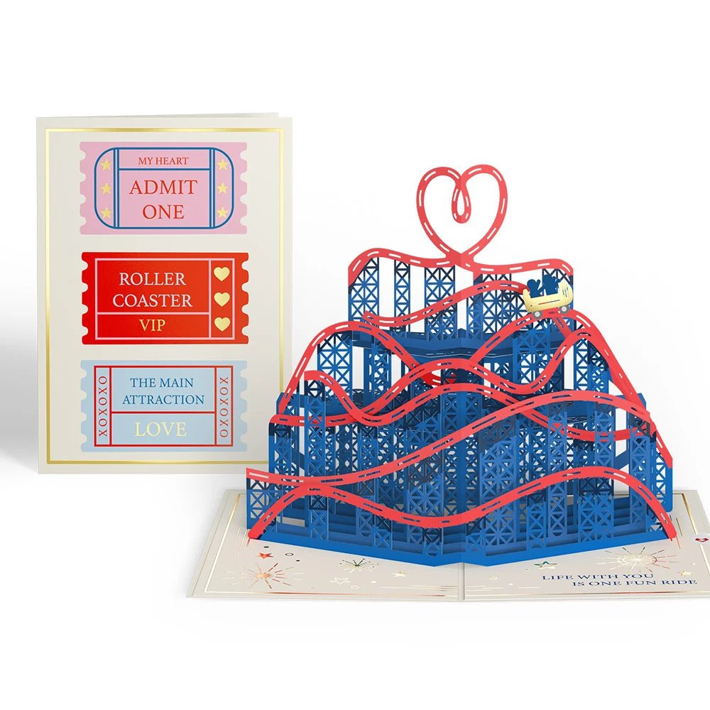 Lovepop Love Rollercoaster Pop-Up Card & Suncatcher Bouquet Bundle