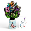 Lovepop Garden Glow Love Suncatcher Bouquet and Sentiment Set Glass