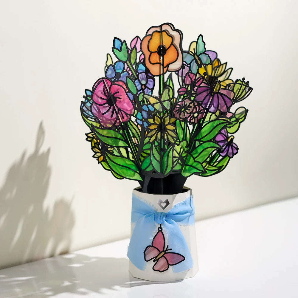 Lovepop Just Because Butterfly Pop-Up Card & Suncatcher Bouquet Bundle