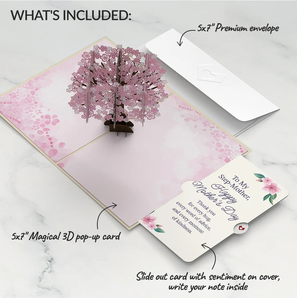 Lovepop Cherry Blossom Mother’s Day Pop-Up Card and Sentiment Set for Step-Mother