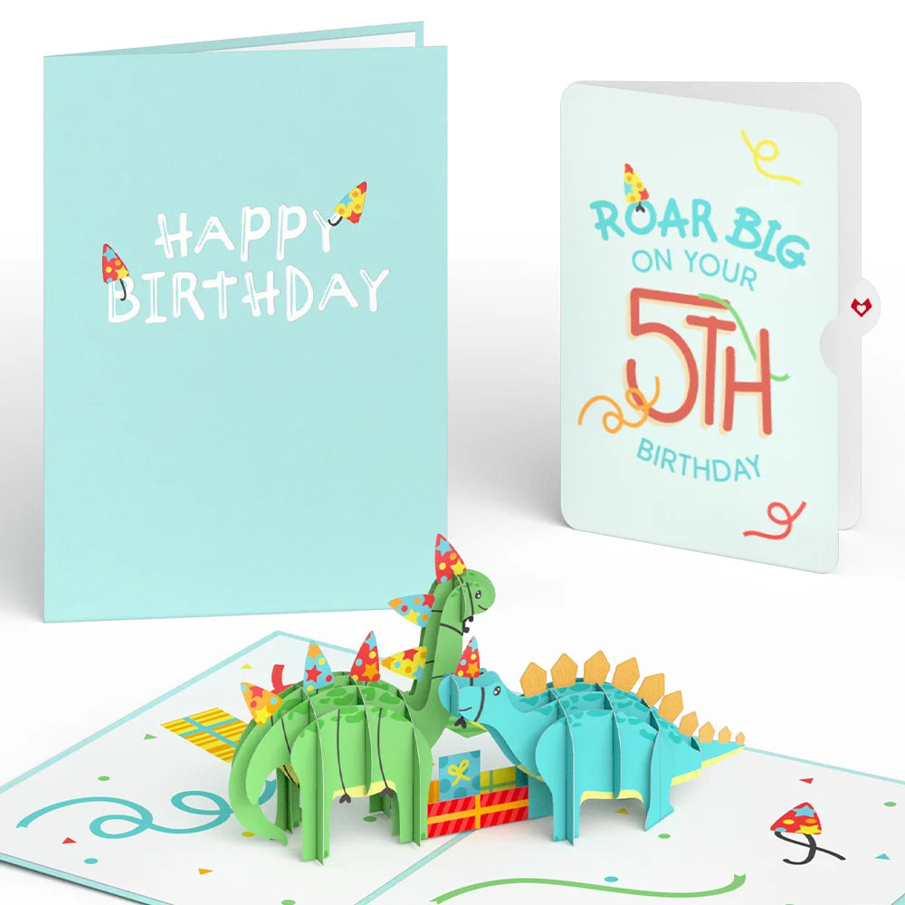 Lovepop Dinosaurs 5th Birthday Pop-Up Card and Sentiment Set