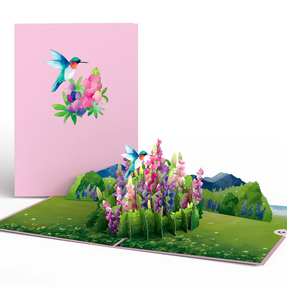 Lovepop Just Because Hummingbird Pop-Up Card & Suncatcher Bouquet Bundle