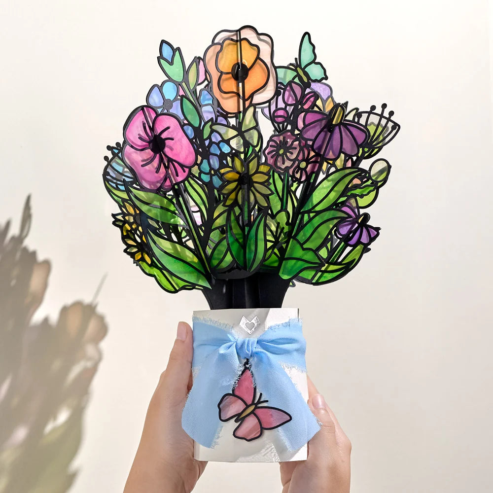 Lovepop Just Because Butterfly Pop-Up Card & Suncatcher Bouquet Bundle